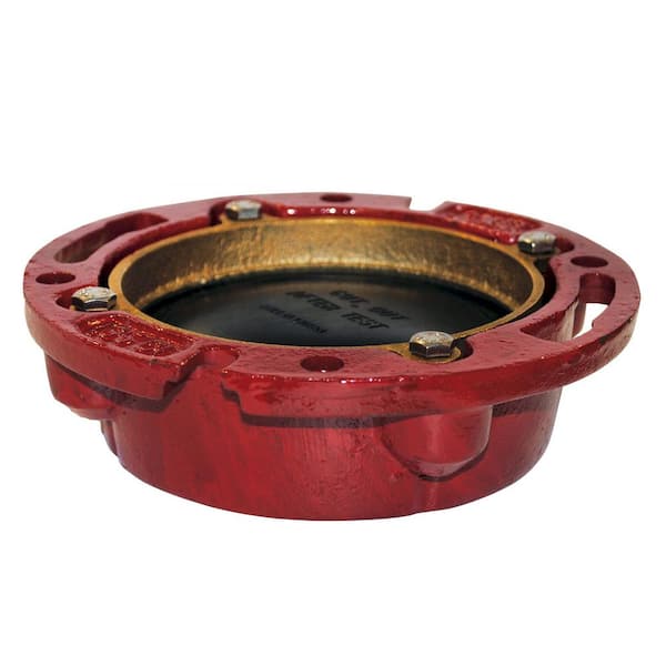 Oatey 4 in. Cast Iron Closed Toilet Flange with Test Cap