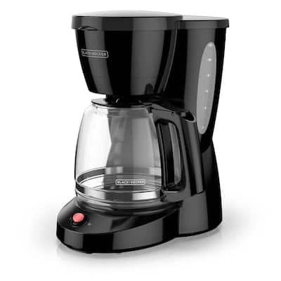 12-Cup Black Switch Coffee Maker with Duralife Glass Carafe