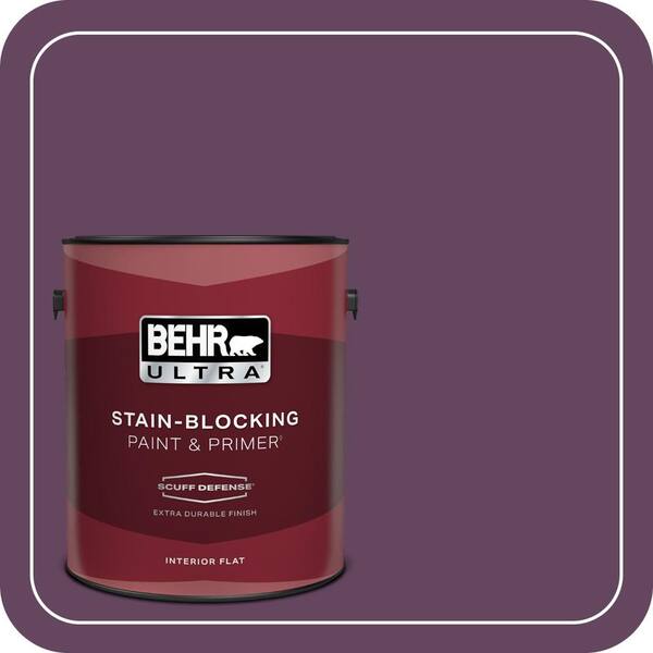 BEHR ULTRA 1 gal. #MQ5-35 Plum Rich Extra Durable Flat Interior Paint & Primer