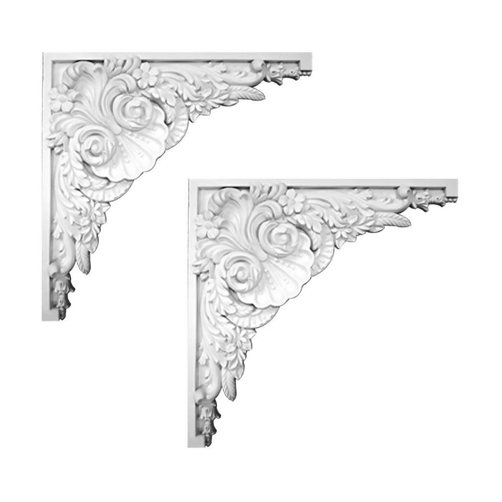 2-1/4 in. x 18-1/4 in. x 18-1/4 in. High Density Polyurethane Applique Moulding (2-Pack) price history on PriceWatchPro