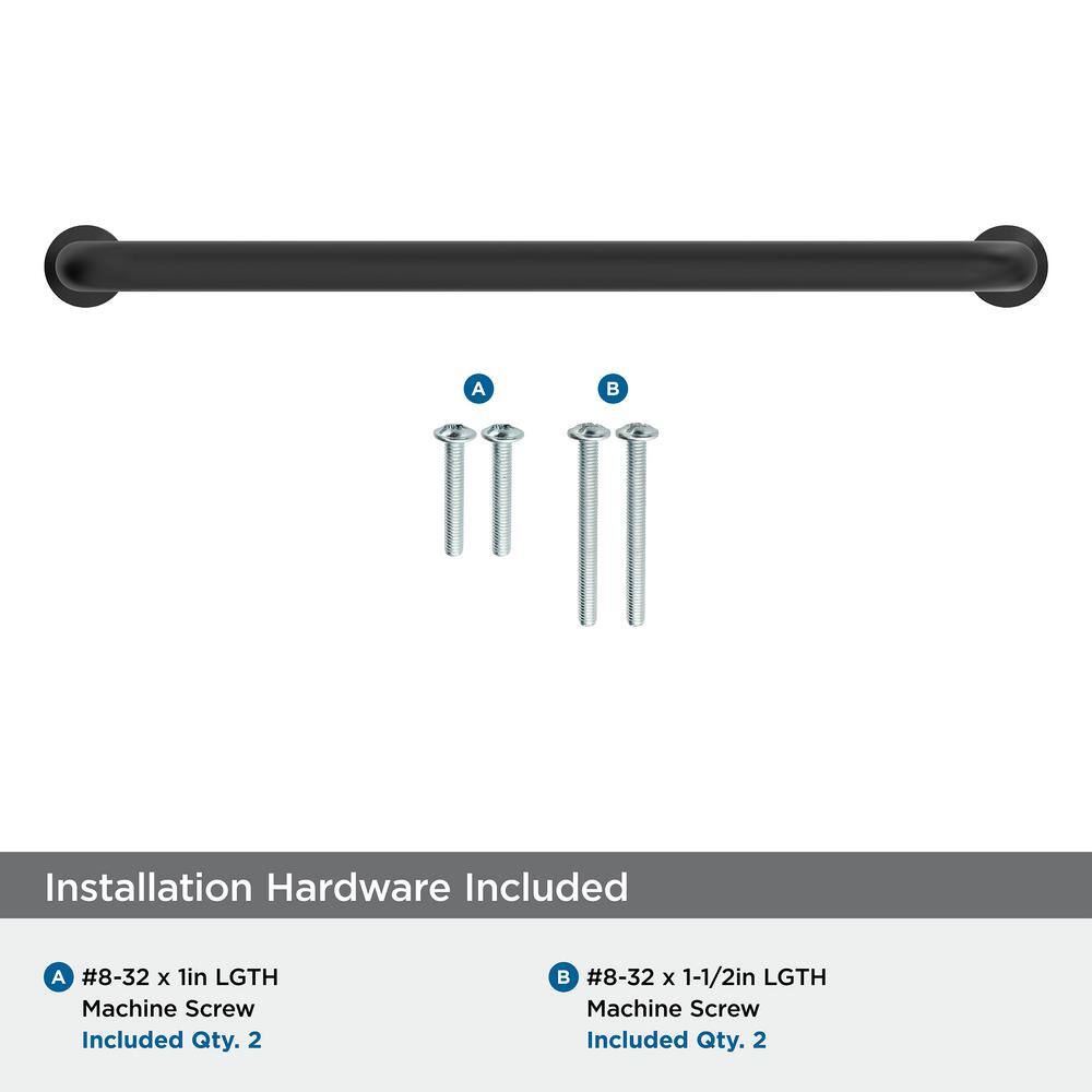 Matte Black 6-5/16 Inch Modern Cabinet Bar Pull
