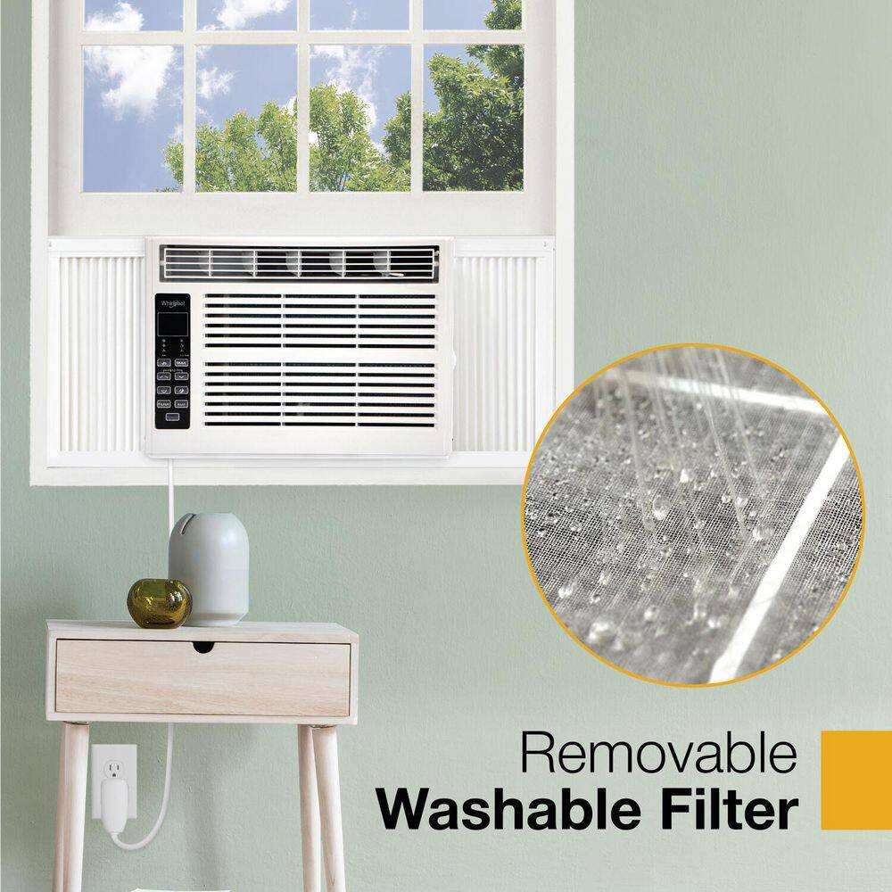 Whirlpool 8,000 BTU White Window-Mounted Air Conditioner with Remote