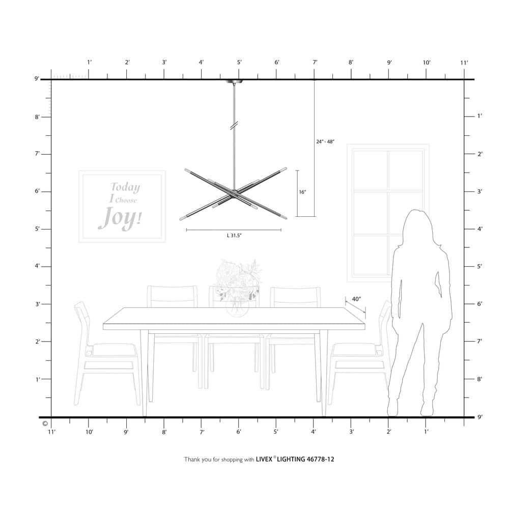 Soho Satin Brass 8-Light Linear Chandelier with Crystal Accents
