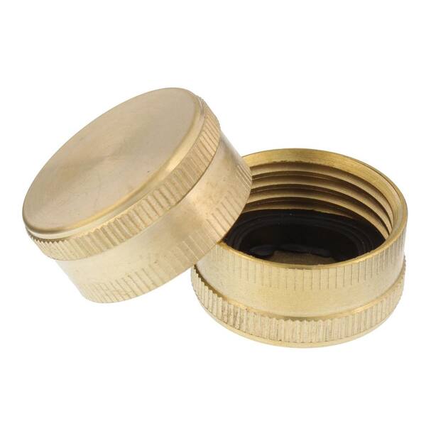 Pack of 10 AquaPlumb 0497X10 Brass Garden Hose End Caps 