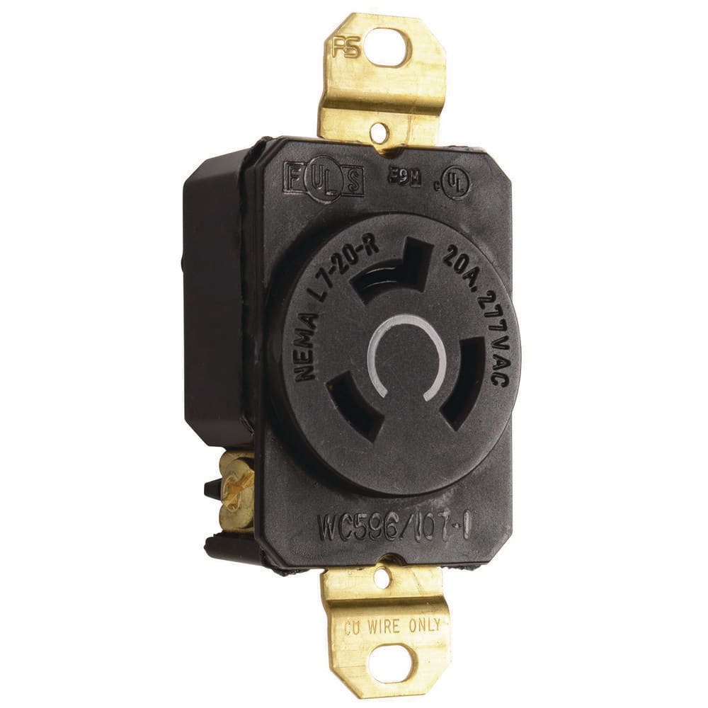 Legrand Pass & Seymour Turnlok 20 Amp 277-Volt NEMA L7-20R Locking  Receptacle L720R - The Home Depot