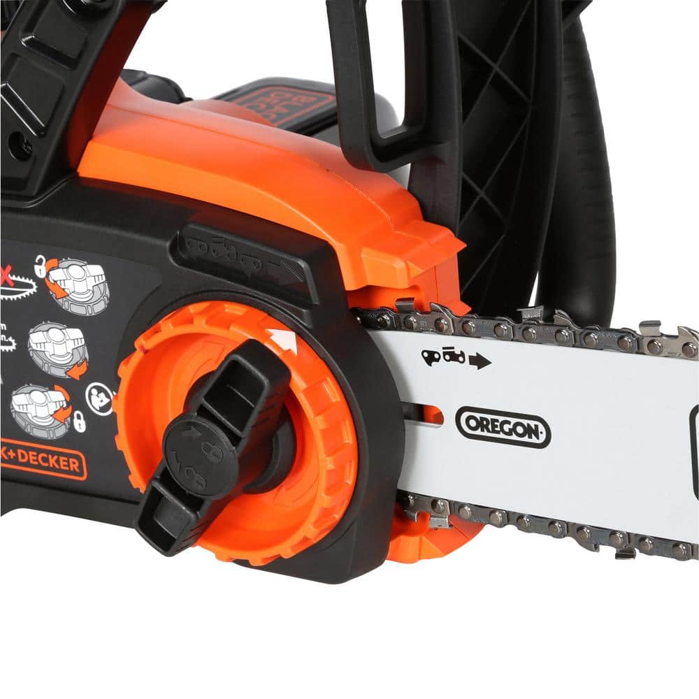 12-Inch Orange and Black Electric Chainsaw with Safety Chain