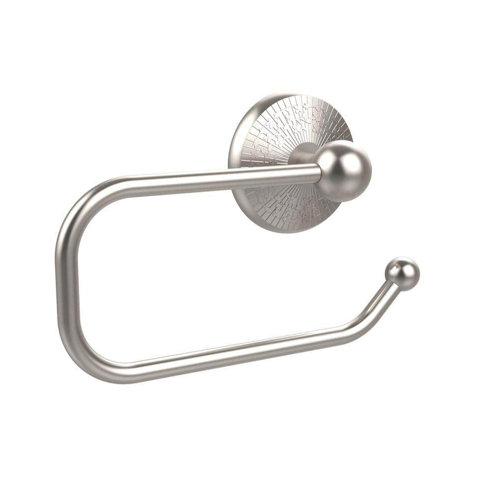 Allied Brass Prestige Monte Carlo Collection European Style Single Post Toilet Paper Holder in Satin Nickel