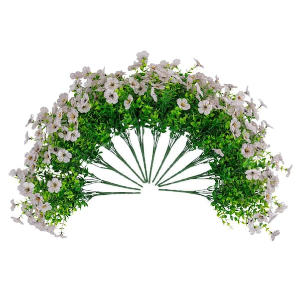 Nearly Natural 13 in. UV Resistant Artificial Daisy Bush (Indoor