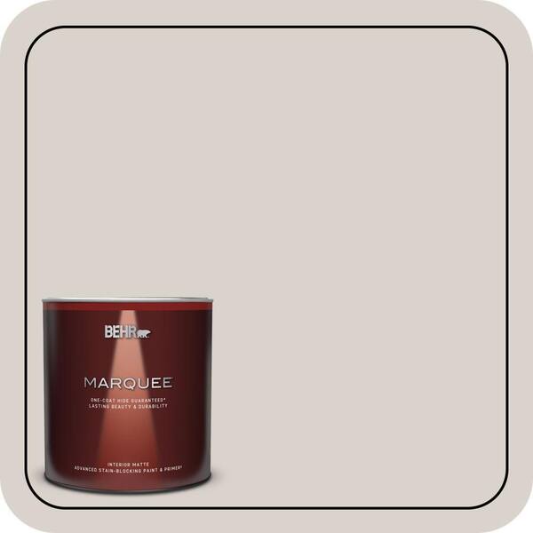 BEHR MARQUEE 1 qt. #N200-1 Moth Gray Matte Interior Paint & Primer