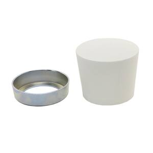 White Rubber Mallet Head Replacement Assembly with Steel Ring for Mallets