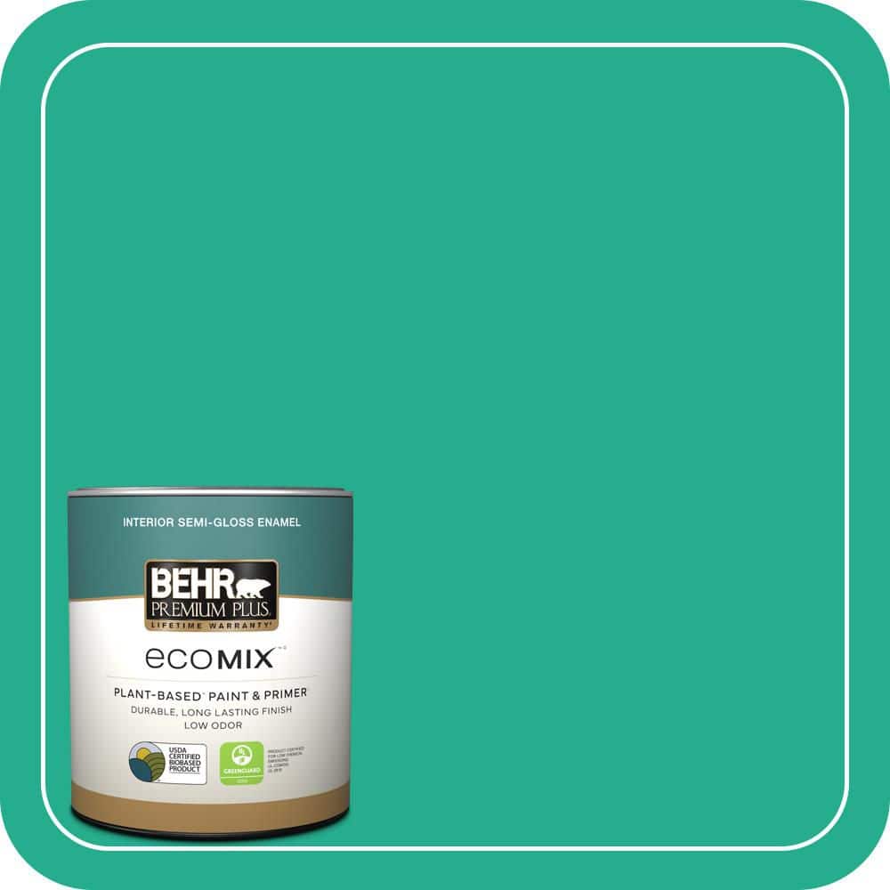 1 qt. #P430-5 Enchanted Wells Semi-Gloss Enamel EcoMix Plant-Based Interior Paint & Primer price history on PriceWatchPro