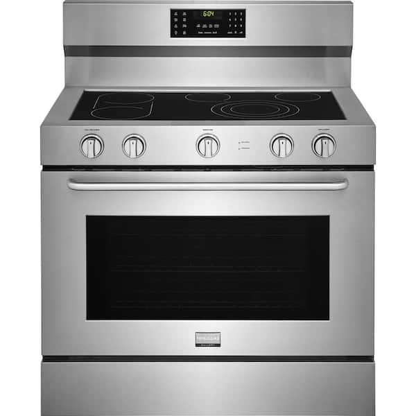 Frigidaire 40 in. 6.4 cu. ft. Single Oven Electric Range with Self-Cleaning Convection Oven in Stainless Steel