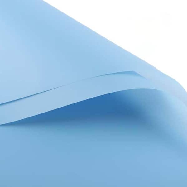 N/A 23 x 23 in. Waterproof Double Sided Color Flower Wrapping Paper for DIY and Packaging - Light Blue, 20-Pieces
