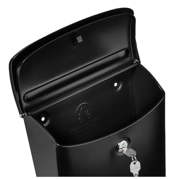 Parkside Locking Wall Mount Mailbox in Black Parkside Locking Wall Mount Mailbox in Black