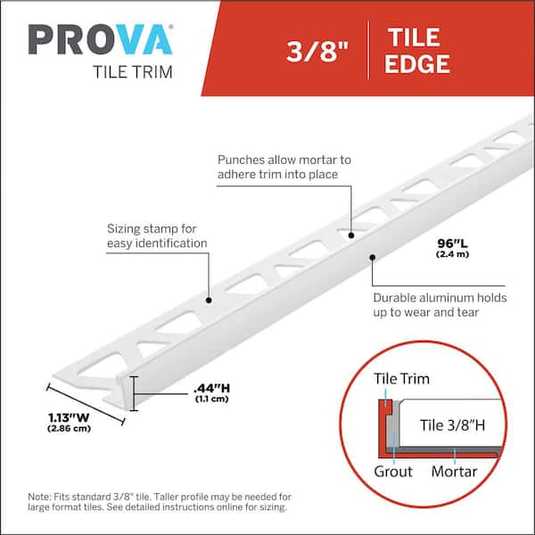 M-D Building Products Bright White 1.13 in. W x 96 in. L Aluminum