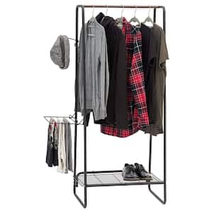 Black Metal Garment Clothes Rack 24 in. W x 59 in. H