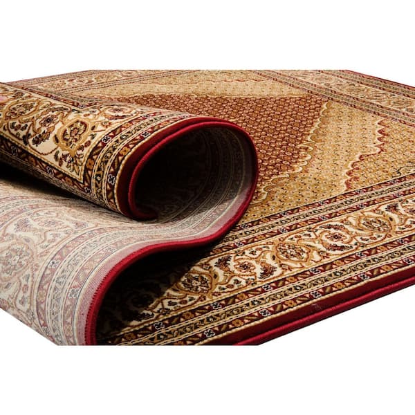 Rug Branch Majestic Red Beige, 2 ft. x 25 ft. Moroccan Indoor Traditional Runner Rug