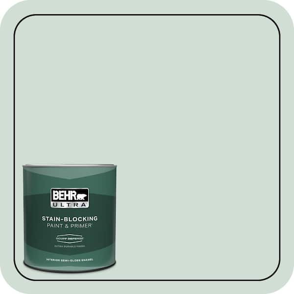 BEHR ULTRA 1 qt. #ECC-65-1 Aruba Aqua Extra Durable Semi-Gloss Enamel Interior Paint & Primer