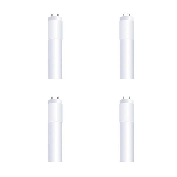 Feit Electric 2 ft. 8-Watt T8 17W/ T12 20W Equivalent Daylight (5000K) G13 Plug and Play Linear LED Tube Light Bulb (4-Pack)