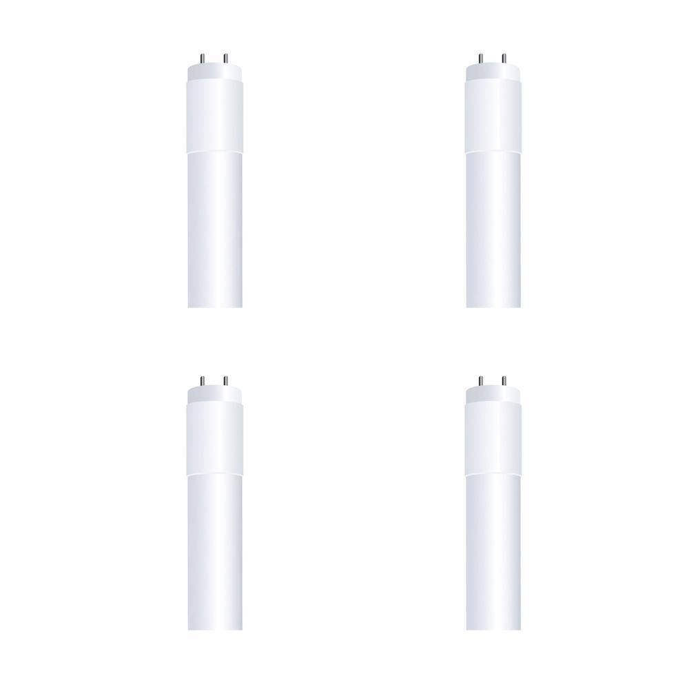 Feit Electric 2 ft. 8-Watt T8 17W/ T12 20W Equivalent Daylight (5000K) G13  Plug and Play Linear LED Tube Light Bulb (4-Pack) T24/850/LEDG2/4 - The  Home Depot