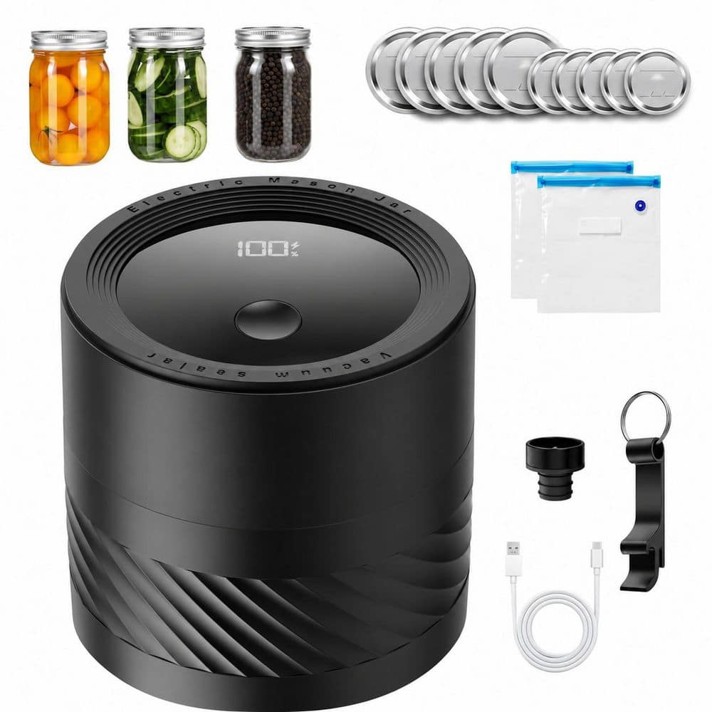 Electric Mason Jar Vacuum Sealer Kit Auto-Stop for Wide Regular Mouth Jars Portable Vacuum Sealer 1 Kit price history on PriceWatchPro
