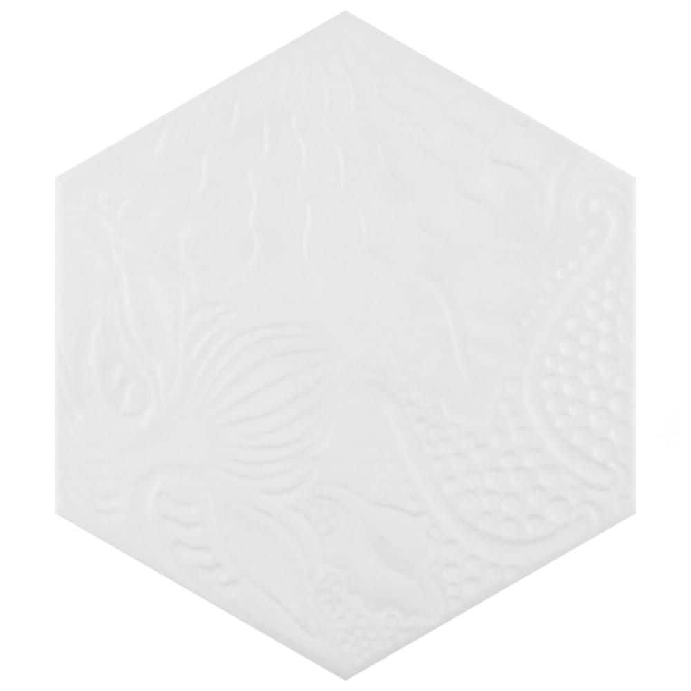 Gaudi Hex White 9 in. x 10 in. Porcelain Floor and Wall Tile (6.89 sq. ft./Case) price history on PriceWatchPro