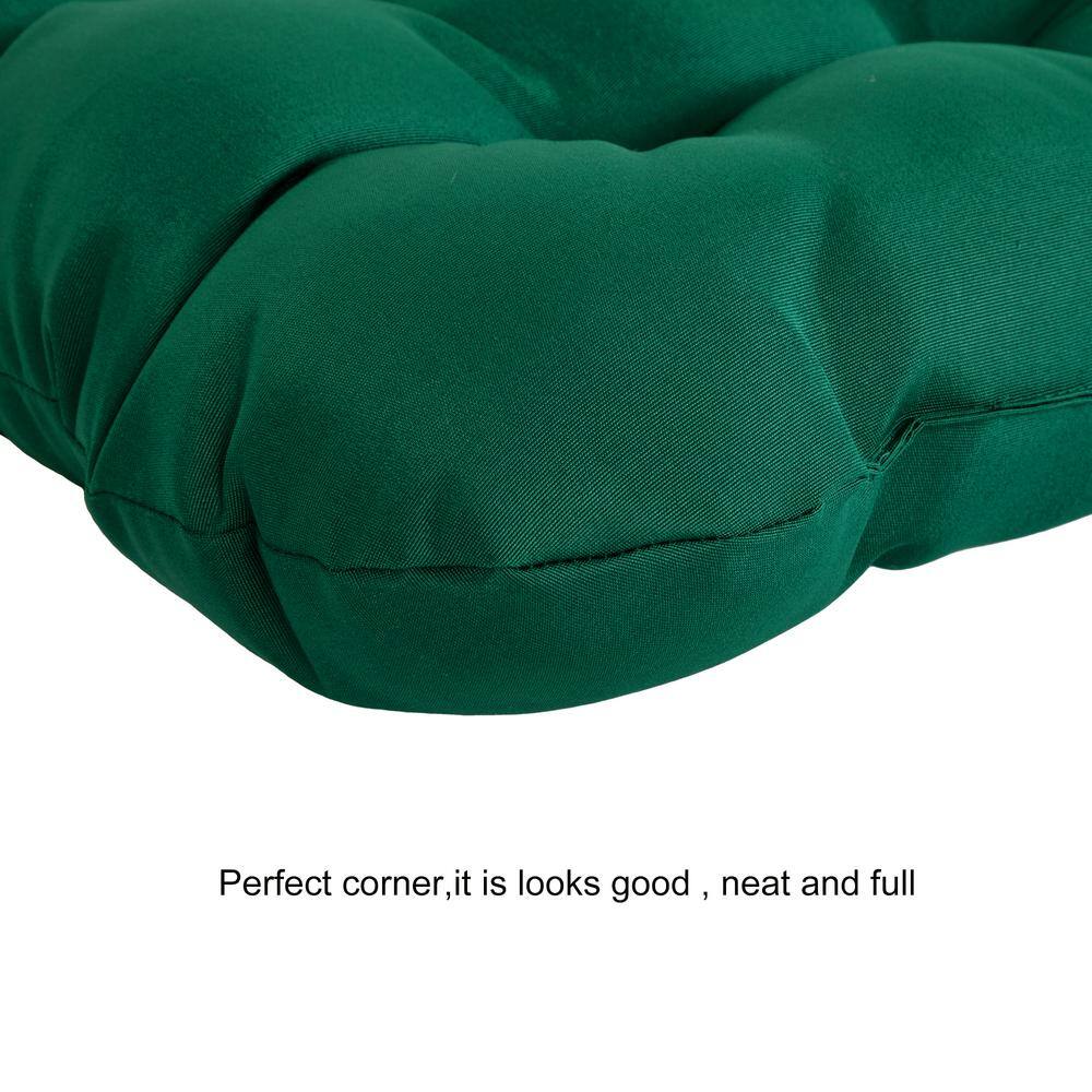 Invisible Green Rectangular Polyester Outdoor Cushion Set