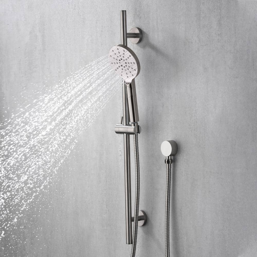 30 Inch Brushed Nickel Adjustable Slide Bar for Handheld Showerheads