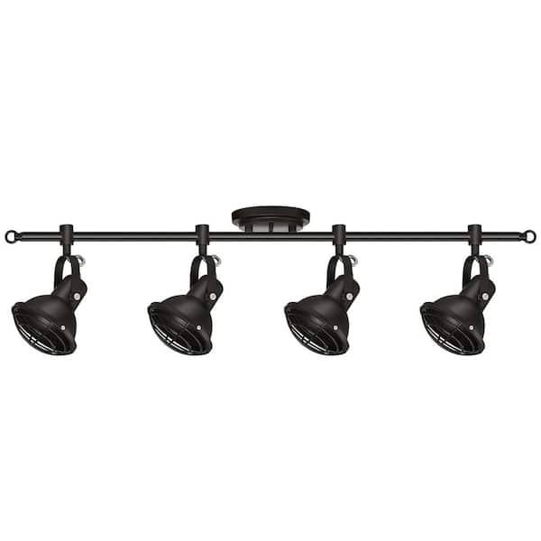 Globe Electric 2.82 ft. 4-Light Black Track Lighting Kit
