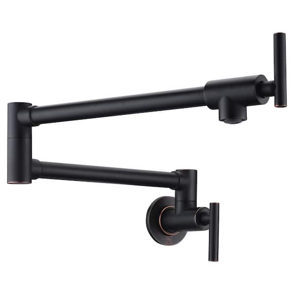 Braccia Series 24 in. Wall Mounted Pot Filler in Oil Rubbed Bronze