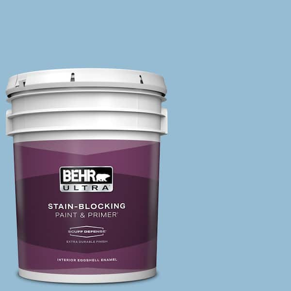 BEHR ULTRA 5 gal. #M500-3 Blue Chalk color Extra Durable Eggshell Enamel Interior Paint & Primer