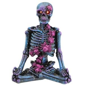 10" LED Lit Purple Galaxy Skeleton, Battery Operated