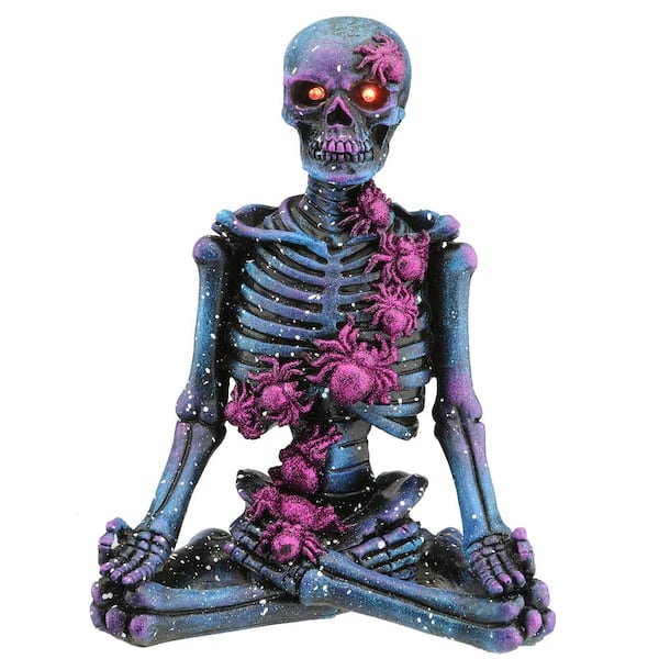 10" LED Lit Purple Galaxy Skeleton, Battery Operated
