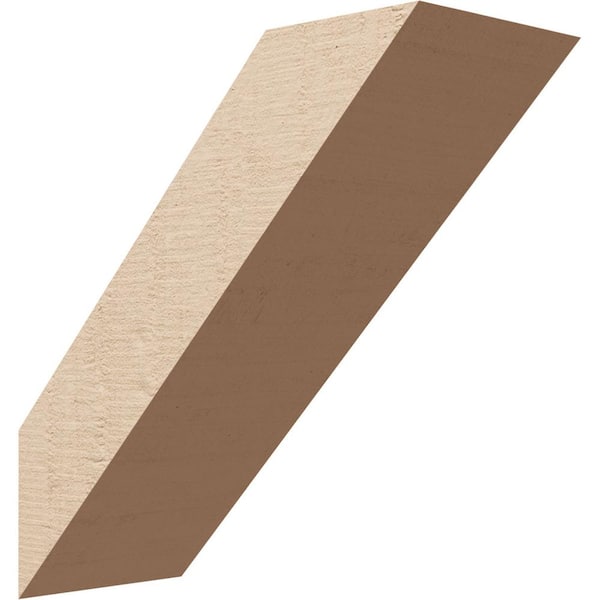 Ekena Millwork 5 in. x 12 in. x 12 in. Traditional Rough Cedar Woodgrain Timberthane Polyurethane Knee Brace, Primed