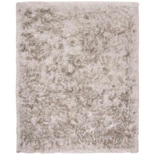 Ocean Shag 10 ft. x 14 ft. Light Gray Cozy Plush Area Rug
