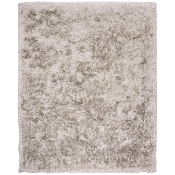 SAFAVIEH Ocean Shag Light Gray 9 ft. x 12 ft. Solid Area Rug