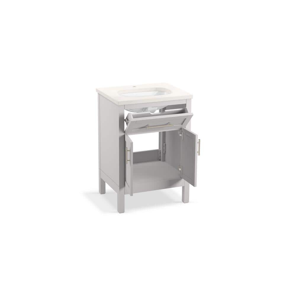Hadron 24" Atmos Grey Freestanding Bathroom Vanity with Quartz Top