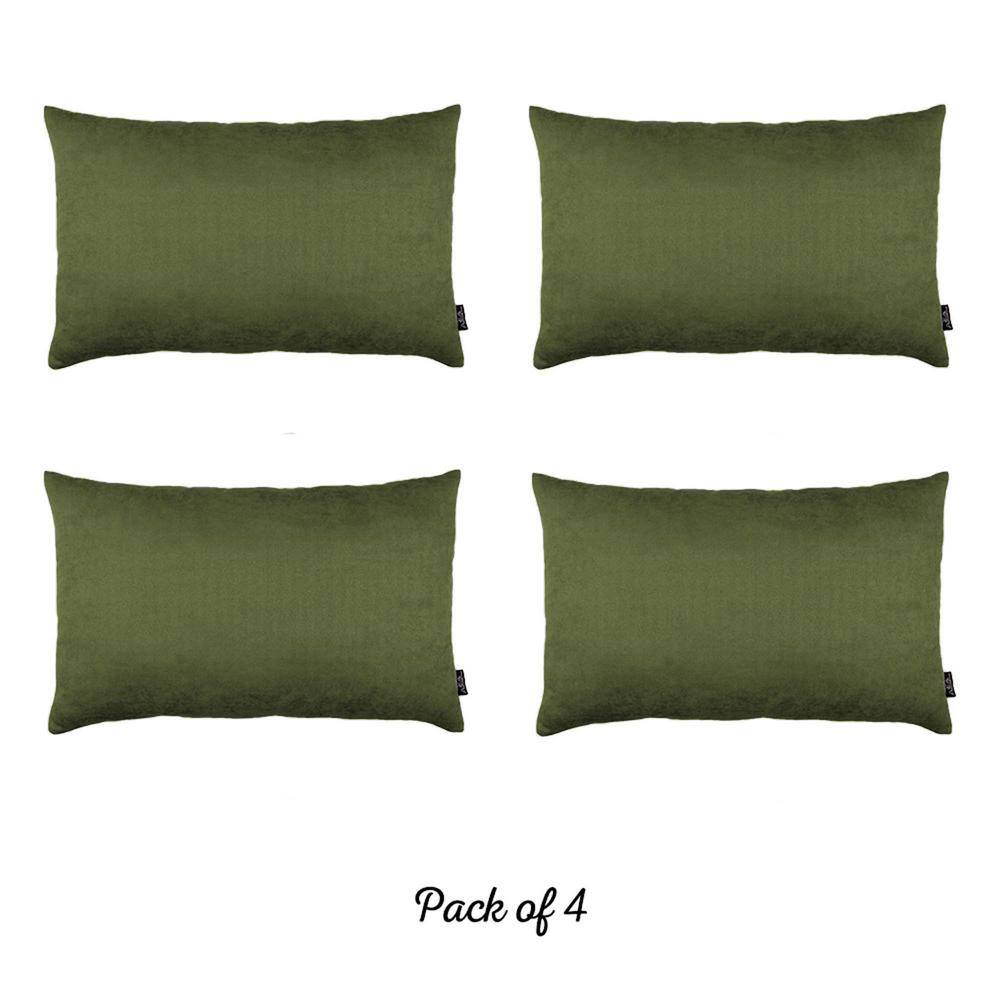 Fern Green 12" x 20" Set of 4 Lumbar Pillow Covers