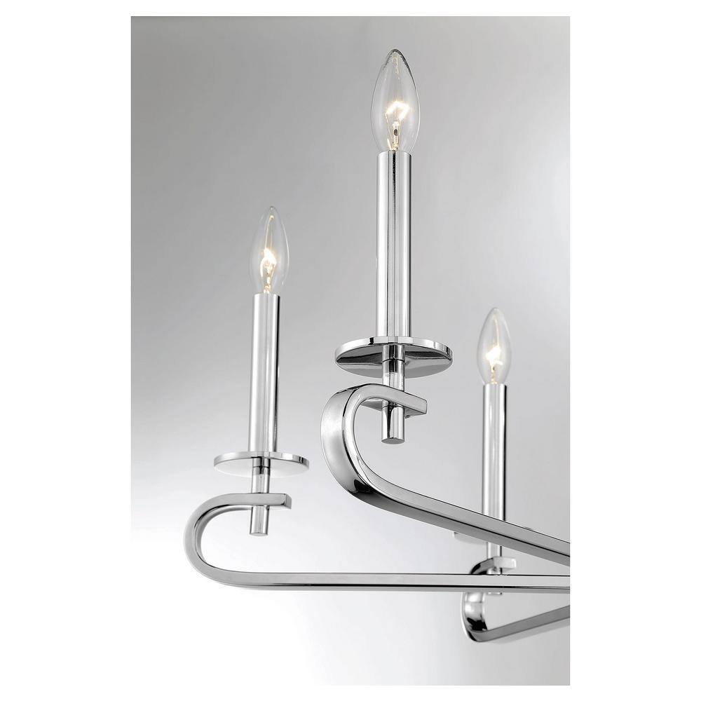 Torino Polished Nickel 6-Light Candle Chandelier