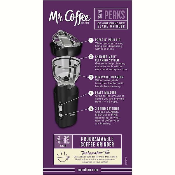 NEW Mr. Coffee Electric Coffee Grinder, Coffee Bean or Spice - IDS57 SEALED
