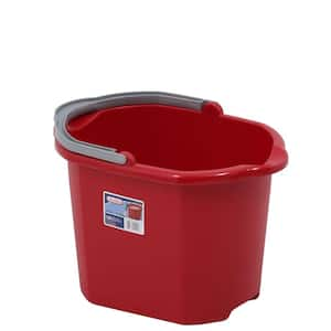 19 Qt. Red Plastic Double Bucket