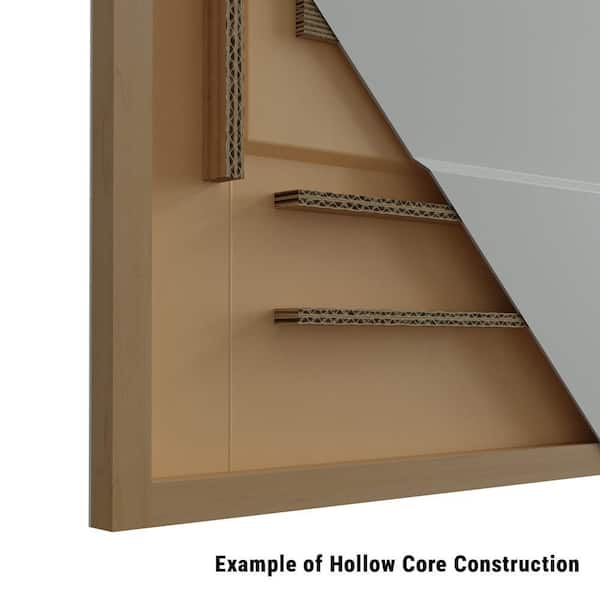 32 in. x 80 in. 1-Panel Lincoln Park Single Bore Hollow Core Primed Molded Composite Interior Door Slab