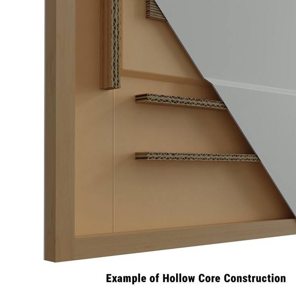 36 in. x 80 in. 1-Panel Lincoln Park Left-Hand Hollow Core Silver Bullet Molded Composite Single Prehung Interior Door