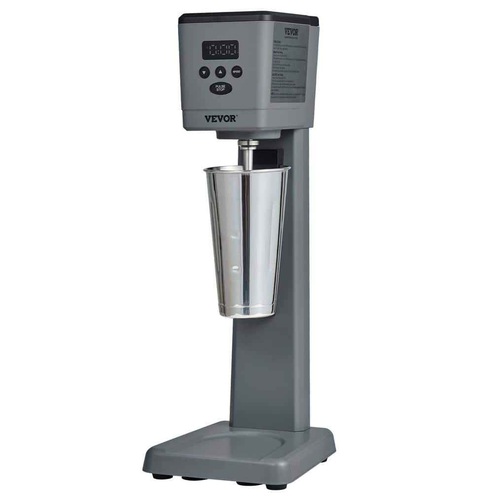 0.72 qt. Milkshake Maker, 3-Speed 375-Watt Electric Milkshake Machine, Single Head Drink Mixer Blender Machine, Grey