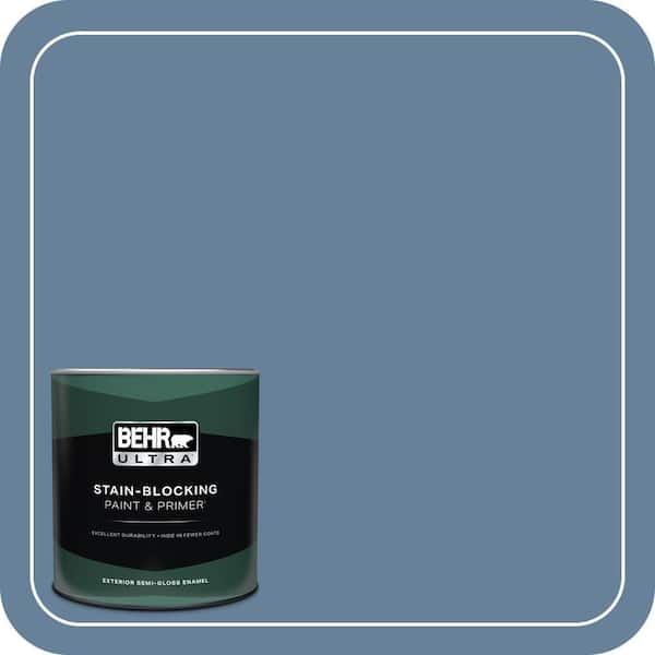 BEHR ULTRA 1 qt. #ICC-74 Provence Semi-Gloss Enamel Exterior Paint & Primer