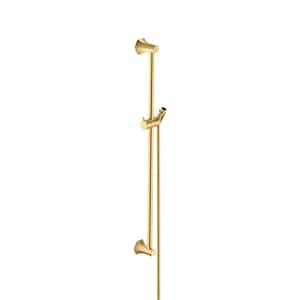 Locarno Wall Bar Shower Kits in Brushed Gold Optic