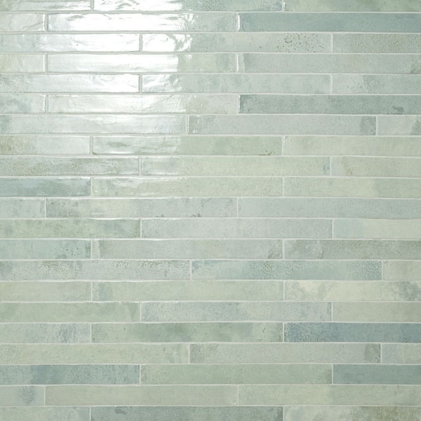 Maestro Aqua 2 in. x 18 in. Porcelain Glossy Floor and Wall Tile (8 sq. ft./ Case)