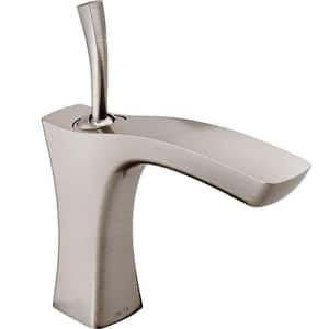 Tesla Single Hole Single-Handle Bathroom Faucet in Stainless