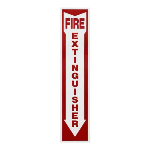 4 in. x 18 in. Glow-in-the-Dark Fire Extinguisher Sign