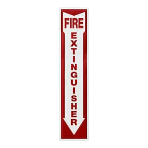 4 in. x 18 in. Glow-in-the-Dark Fire Extinguisher Sign